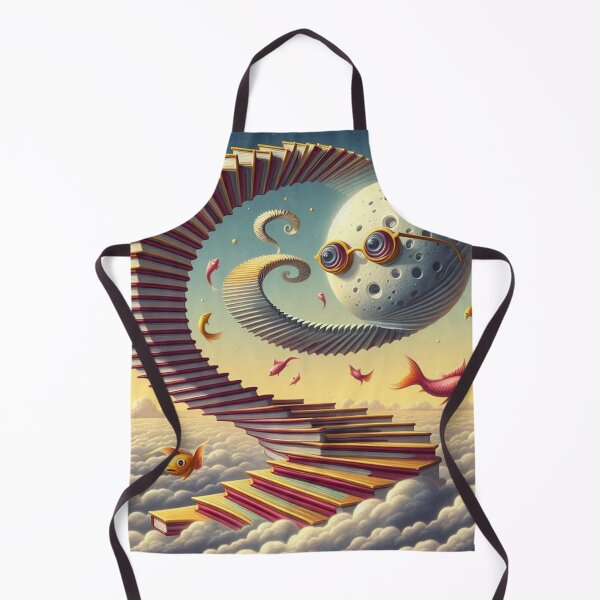 Item preview, Surreal Sky Staircase – Dreamlike Book Fantasy Art designed and sold by Dogandesighn.