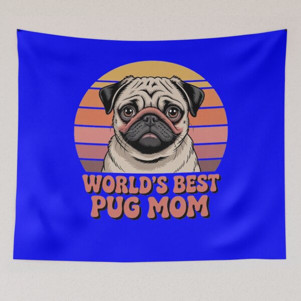 Item preview, Dog Pet Owner Art Design World Best Pug Mom designed and sold by fantasticdesign.