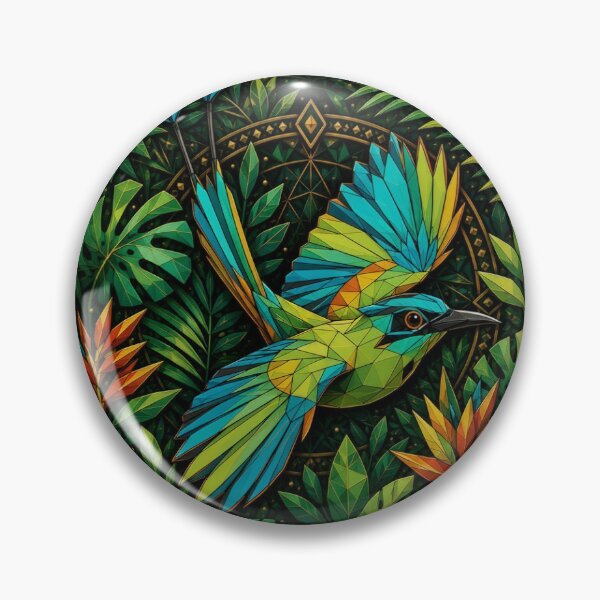 Item preview, Geometric Torogoz of El Salvador designed and sold by PixelsTelas.