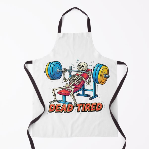 Item preview, Funny Gym Skeleton Dead Tired Workout Sticker designed and sold by JeevanStickers.