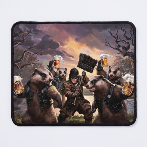 Item preview, Chimney Sweep with Beer-Drinking Badgers designed and sold by HabitableMoons.