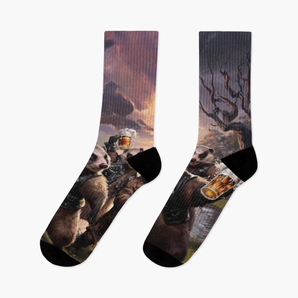 Item preview, Chimney Sweep with Beer-Drinking Badgers designed and sold by HabitableMoons.