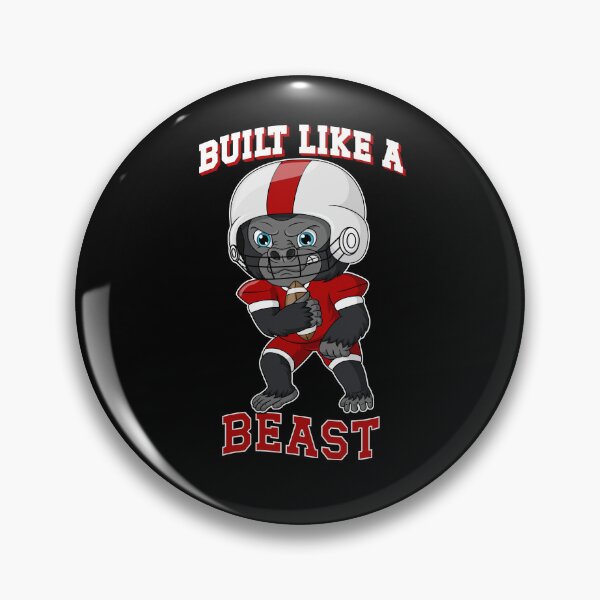 Item preview, Built Like a Beast Gorilla Football Player – Powerful Sports Sticker & Apparel designed and sold by NicolasMar.