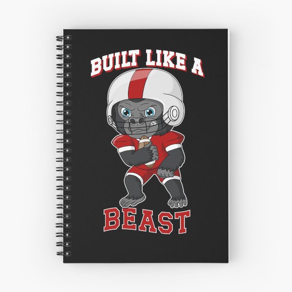 Item preview, Built Like a Beast Gorilla Football Player – Powerful Sports Sticker & Apparel designed and sold by NicolasMar.