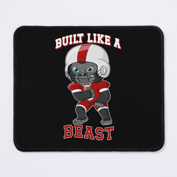 Item preview, Built Like a Beast Gorilla Football Player – Powerful Sports Sticker & Apparel designed and sold by NicolasMar.