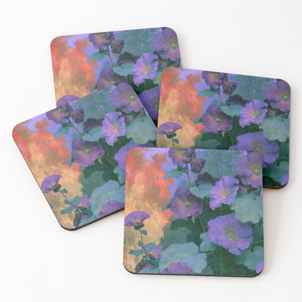 Item preview, Hollyhocks in Chromatic Fire designed and sold by Veronica Ranti.