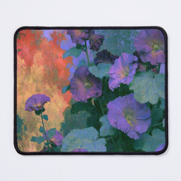 Item preview, Hollyhocks in Chromatic Fire designed and sold by Veronica Ranti.