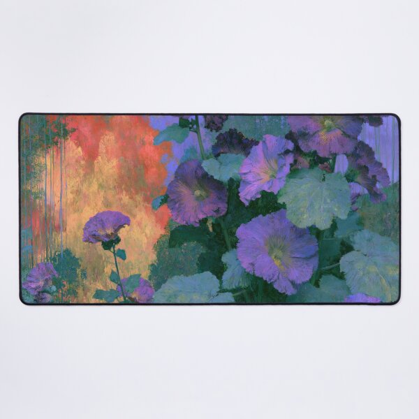 Item preview, Hollyhocks in Chromatic Fire designed and sold by Veronica Ranti.