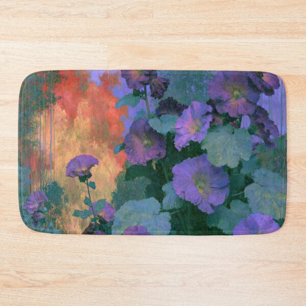 Item preview, Hollyhocks in Chromatic Fire designed and sold by Veronica Ranti.