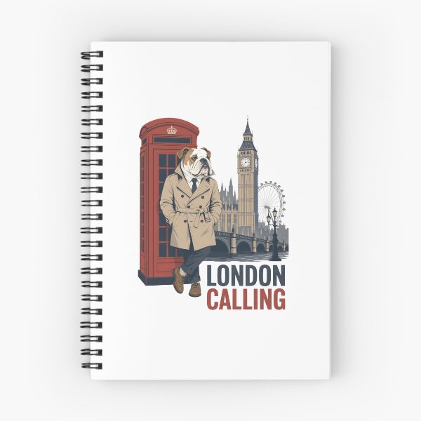 Item preview, London Calling Bulldog Art • Stylish British Aesthetic • Trench Coat Dog Illustration Design designed and sold by Bright Nest Studio.