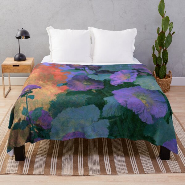 Item preview, Hollyhocks in Chromatic Fire designed and sold by Veronica Ranti.