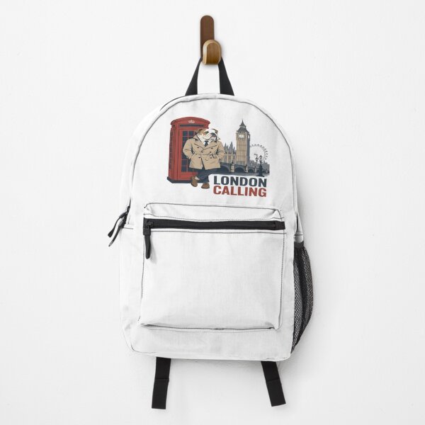 Item preview, London Calling Bulldog Art • Stylish British Aesthetic • Trench Coat Dog Illustration Design designed and sold by Bright Nest Studio.