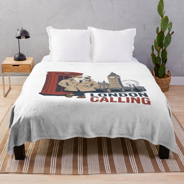 Item preview, London Calling Bulldog Art • Stylish British Aesthetic • Trench Coat Dog Illustration Design designed and sold by Bright Nest Studio.