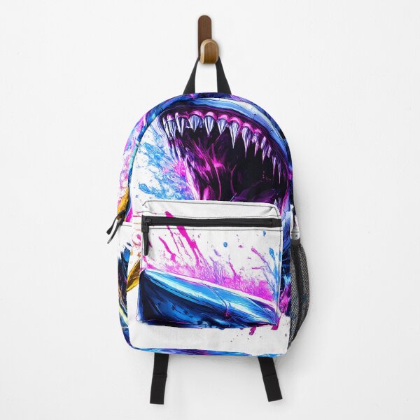 Item preview, Neon Cyberpunk Shark Synthwave Graphic Tee designed and sold by etuvibes.