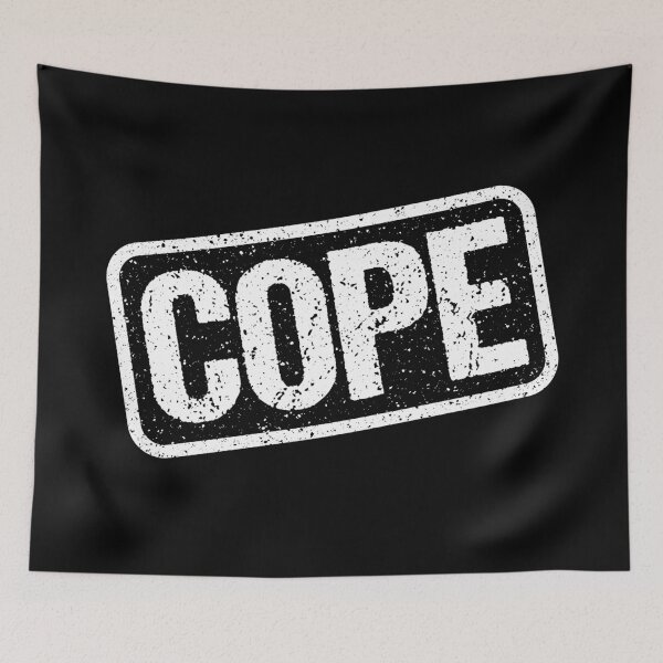 Item preview, Cope, Black and White Stamp Outline designed and sold by Memes N Lore .