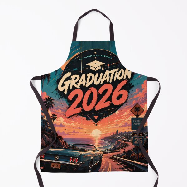 Item preview, Graduation 2026 Retro Summer Roadtrip Design designed and sold by KnitOfShadoF.