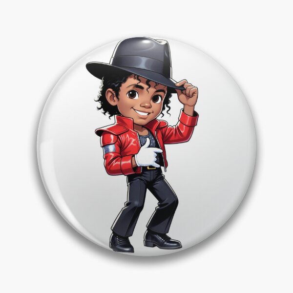 Item preview, Cute Chibi Michael Jackson Sticker – Kids Thriller Jacket Cartoon designed and sold by ExploreAura Studio.