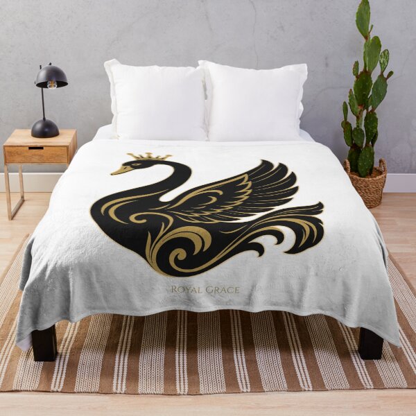 Item preview, Golden Swan Queen | Elegant Royal Bird Line Art Aesthetic designed and sold by QuirkyCloud Designs.