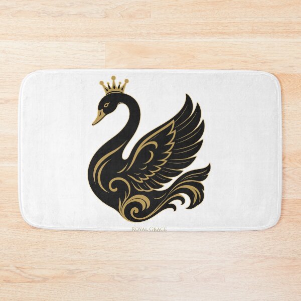 Artikelvorschau, Goldene Schwanenkönigin | Elegante Linienzeichnung eines königlichen Vogels entworfen und verkauft von QuirkyCloud Designs.