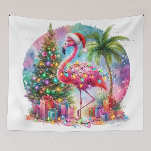 Item preview, Bright Christmas Flamingo designed and sold by EdicrisR.