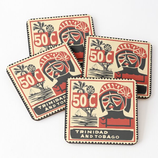 Item preview, Trinidad and Tobago Vintage Stamp - Carnival Mask designed and sold by tiigerdad.