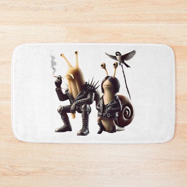 Item preview, Punk Snail Rebels - Edgy Duo in Leather designed and sold by LujziWorld.
