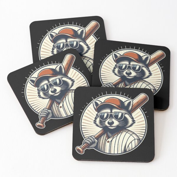 Item preview, Baseball Raccoon – Playful Sports Animal Art designed and sold by Dogandesighn.