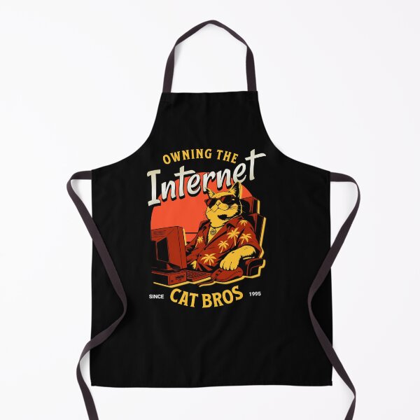 Item preview, Cool Cat Owning The Internet 1995 Tech Humor designed and sold by AntiqueImages.