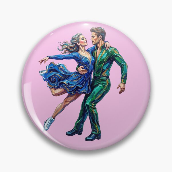 Item preview, A young man and woman, a couple of ice skaters. designed and sold by PP&RAINBOW SHOP.