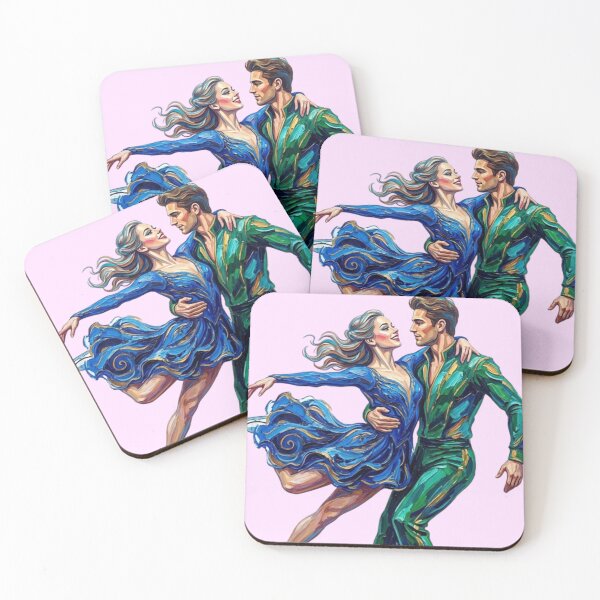 Item preview, A young man and woman, a couple of ice skaters. designed and sold by PP&RAINBOW SHOP.