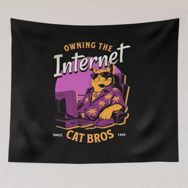 Item preview, Owning The Internet Cat Bros 1995 Retro designed and sold by AntiqueImages.