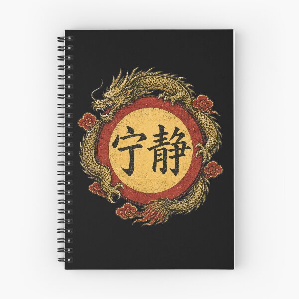 Item preview, Vintage Distressed Serenity Symbol Firefly Dragon Zen Calligraphy Calm Spiritual Eastern Art Meditation Design  designed and sold by YourArt7.