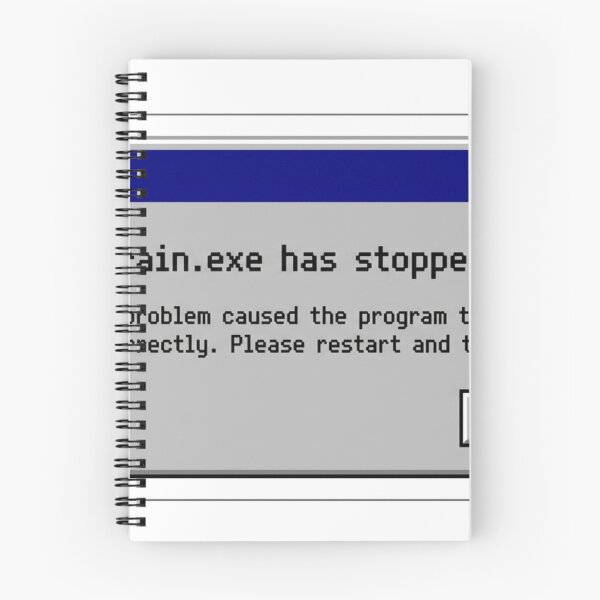 Item preview, Retro 90s Computer Error Message Brain.exe Has Stopped Working designed and sold by JeevanStickers.