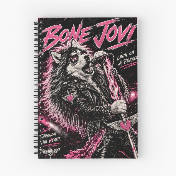 Item preview, Bone Jovi Funny Dog Rockstar 80s Metal Parody designed and sold by Highwayman1975.