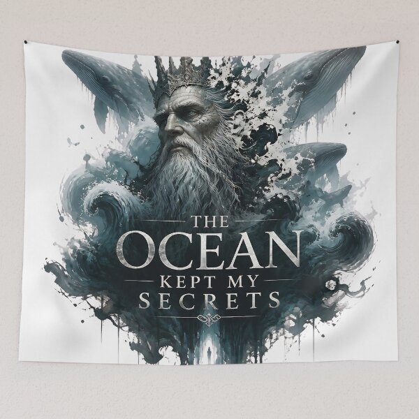 Item preview, The Ocean Kept My Secrets – Surreal Sea Deity Art designed and sold by ArtisElec.