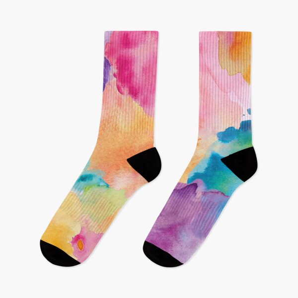 Item preview, Rainbow Watercolour Abstract Collage designed and sold by Jessica Morris Designs.