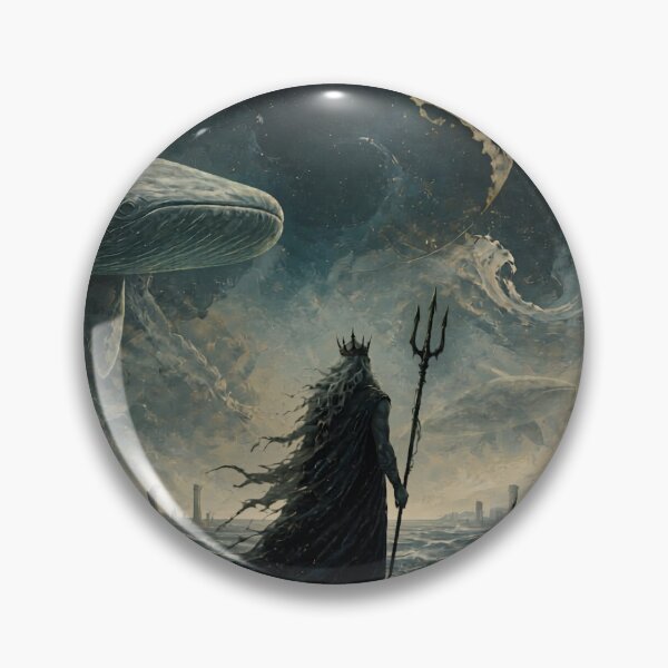 Item preview, Echoes Beneath Black Waters – Surreal Mythology Wall Art designed and sold by ArtisElec.