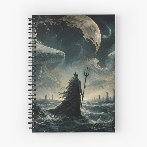 Item preview, Echoes Beneath Black Waters – Surreal Mythology Wall Art designed and sold by ArtisElec.