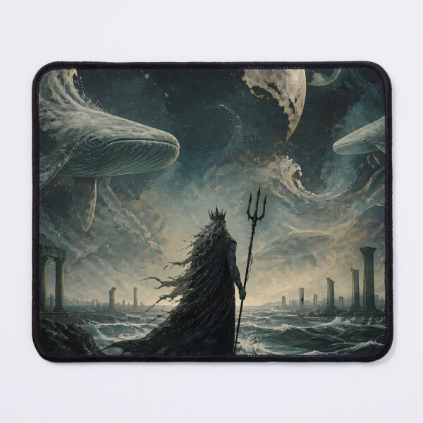 Item preview, Echoes Beneath Black Waters – Surreal Mythology Wall Art designed and sold by ArtisElec.