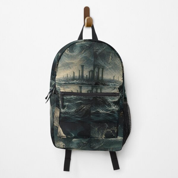 Item preview, Echoes Beneath Black Waters – Surreal Mythology Wall Art designed and sold by ArtisElec.