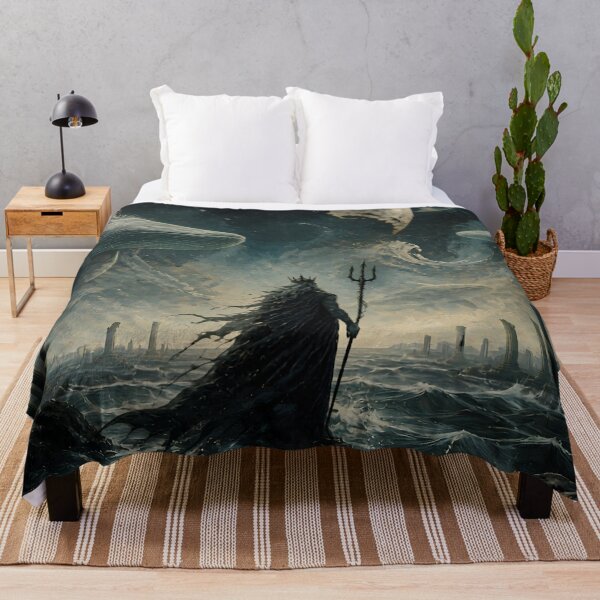 Item preview, Echoes Beneath Black Waters – Surreal Mythology Wall Art designed and sold by ArtisElec.