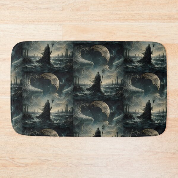 Item preview, Echoes Beneath Black Waters – Surreal Mythology Wall Art designed and sold by ArtisElec.