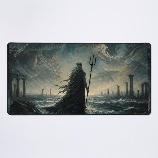 Item preview, Echoes Beneath Black Waters – Surreal Mythology Wall Art designed and sold by ArtisElec.