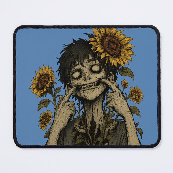 Item preview, Forced Happiness | Sunflower Zombie Botanical Horror designed and sold by Soft rot studio.
