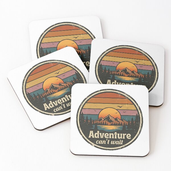 Item preview, Adventure Can’t Wait – Vintage Mountain Sunset Travel Design designed and sold by timizar.