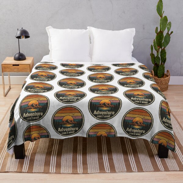 Item preview, Adventure Can’t Wait – Vintage Mountain Sunset Travel Design designed and sold by timizar.