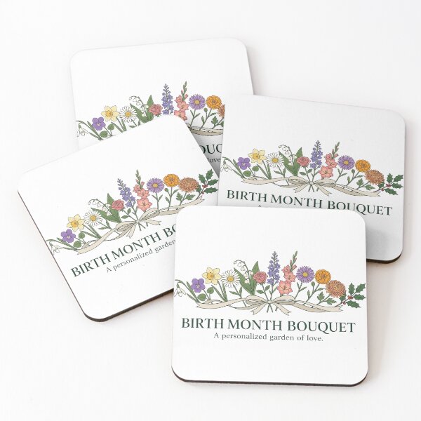 Item preview, Vintage Birth Month Flower Bouquet Illustration designed and sold by Silent Watch Threads..