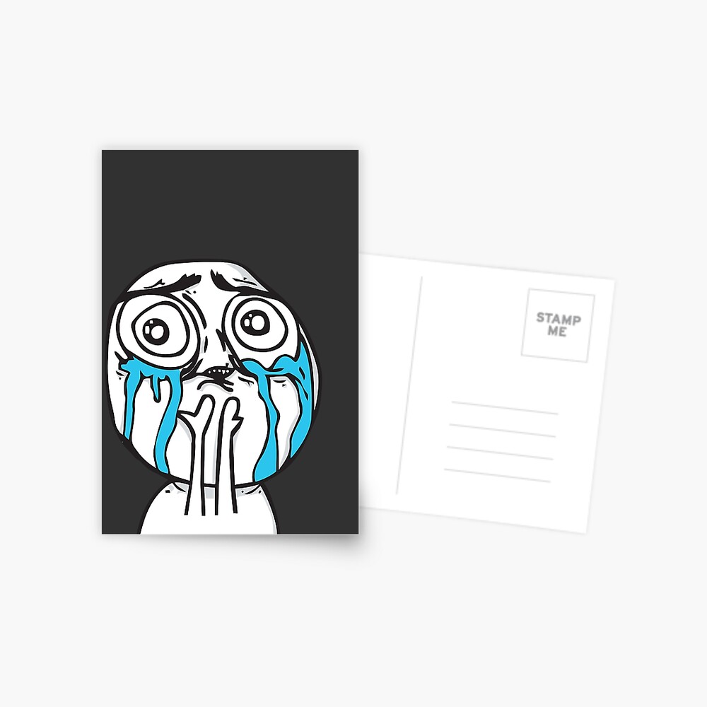 Troll Face Cuteness Overload crying emo tears Internet memes reaction face  HD HIGH QUALITY ONLINE STORE | Photographic Print