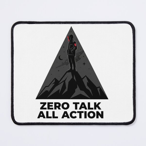 Item preview, Zero Talk All Action Motivational Streetwear Design designed and sold by No Excuses .