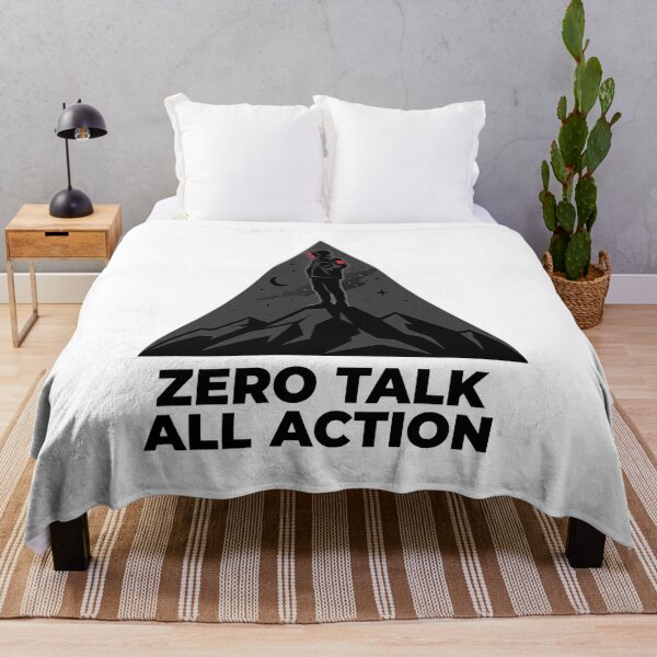 Artikelvorschau, Zero Talk All Action Motivational Streetwear Design entworfen und verkauft von No Excuses .